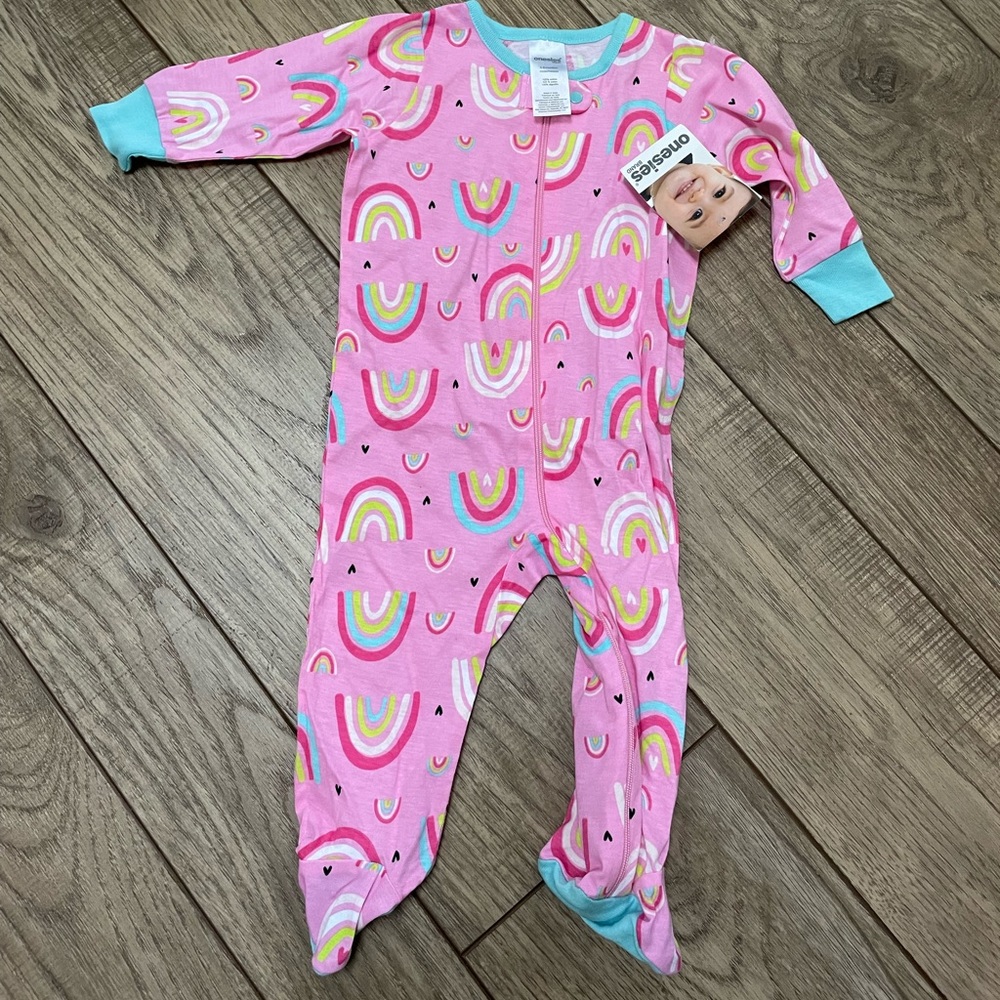 NWT ONESIES RAINBOW PAJAMAS